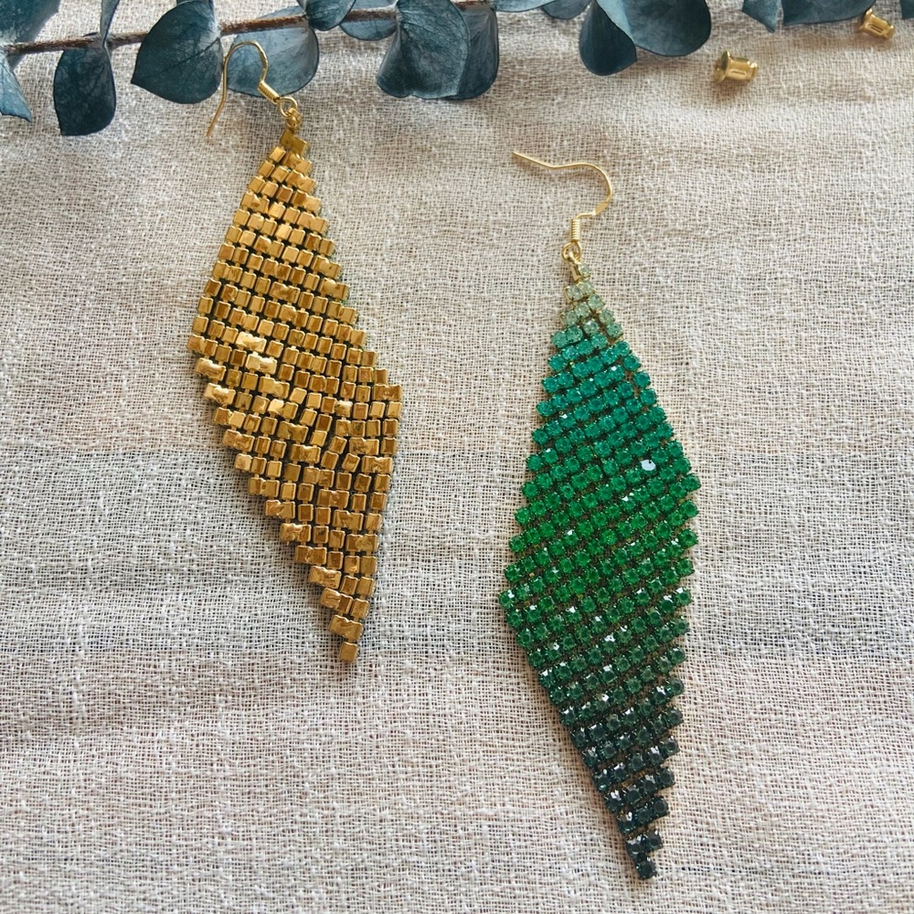 Big sparkly gradient earrings - Picture 4 of 4
